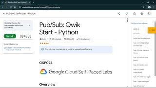 Pub/Sub: Qwik Start - Python | #qwiklabs | #GSP094 #CLI