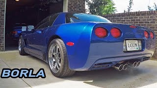 Corvette C5 Z06 Stock Exhaust vs Borla Stingers Upgrade and Install
