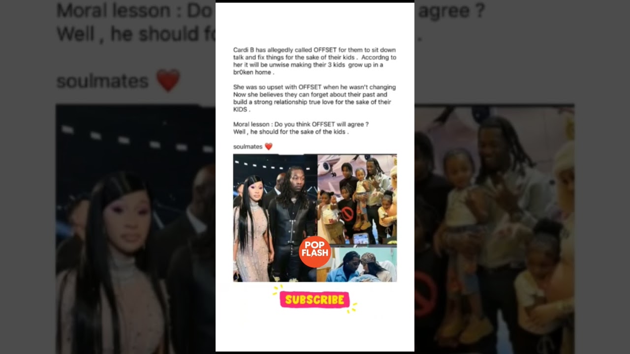 Cardi B Wants Offset Back for the Kids?!  “Broken Home” Confession