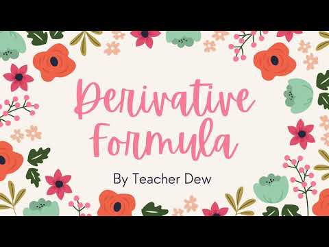 เพลง สูตรการหาอนุพันธ์ (Differentiation)