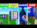 Minecraft Battle: NOOB vs PRO vs HACKER vs GOD: PEPSI COLA SODA HOUSE BUILD CHALLENGE / Animation