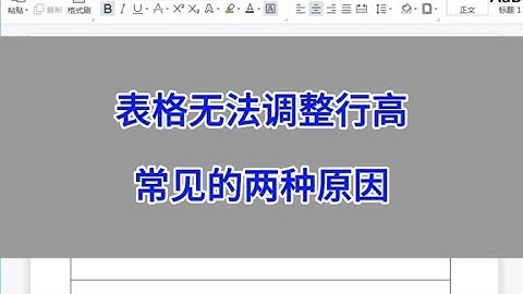 Word：表格无法调整行高常见的两种原因。#wps #excel #办公技巧