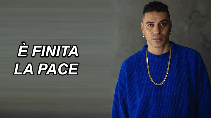 Marracash – È FINITA LA PACE Lyrics