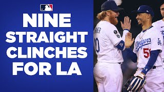 9 STRAIGHT!!! The Dodgers Have Clinched A Postseason Spot NINE Straight Years! 9 STRAIGHT!!! The Dodgers Have Clinched A Postseason Spot NINE Straight Years!