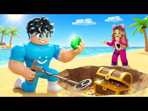 I Found $1,000,000 in BURIED TREASURE on the Beach in Roblox