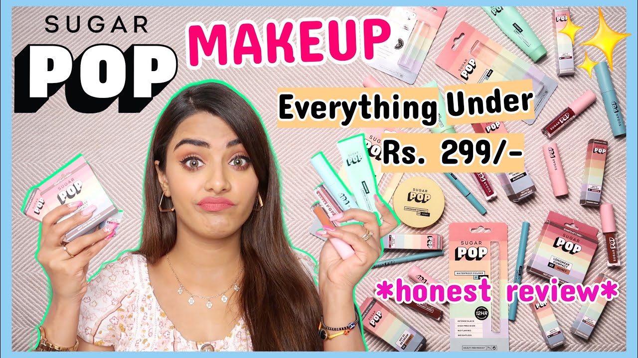 Trying All New SUGAR POP Makeup Everything Under Rs 299 Cheapest buy-hot-sugar-makeup-kit-for-women-full-kit-teen-girls-starter-cosmetic