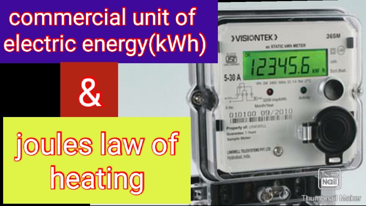 COMMERCIAL UNIT OF ELECTRIC ENERGY (kWh) &HEATING EFFECT OF CURRENT