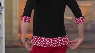 Susan Graver Weekend Stretch Cotton Modal 3/4 Sleeve Top on QVC
