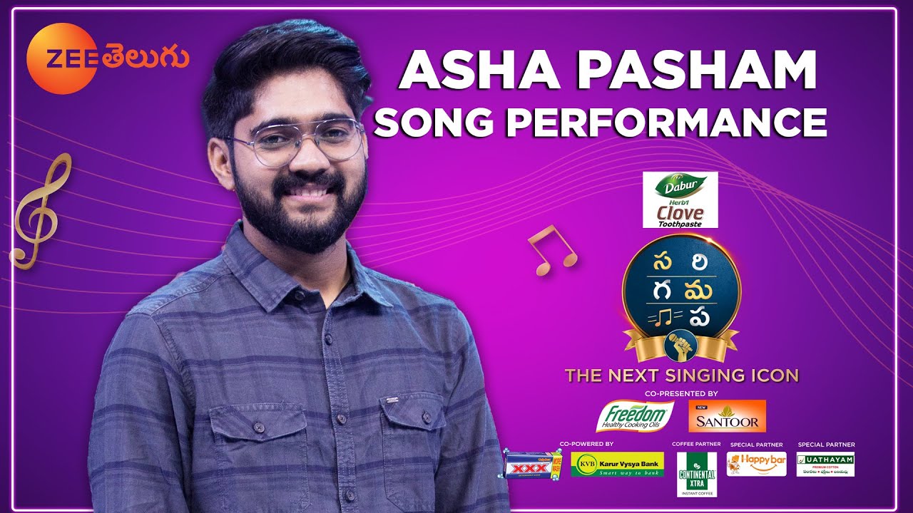 Asha Pasham song performance by Chaitanya  SA RE GA MA PA The Next Singing ICON  Zee Telugu