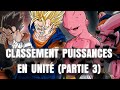 Classement des puissances en unit dans dragon ball z part3