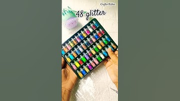 Asmr Unboxing 48 glitter kit #shorts #unboxing #satisfying #CrafterRitika#youtubeshorts #glitter