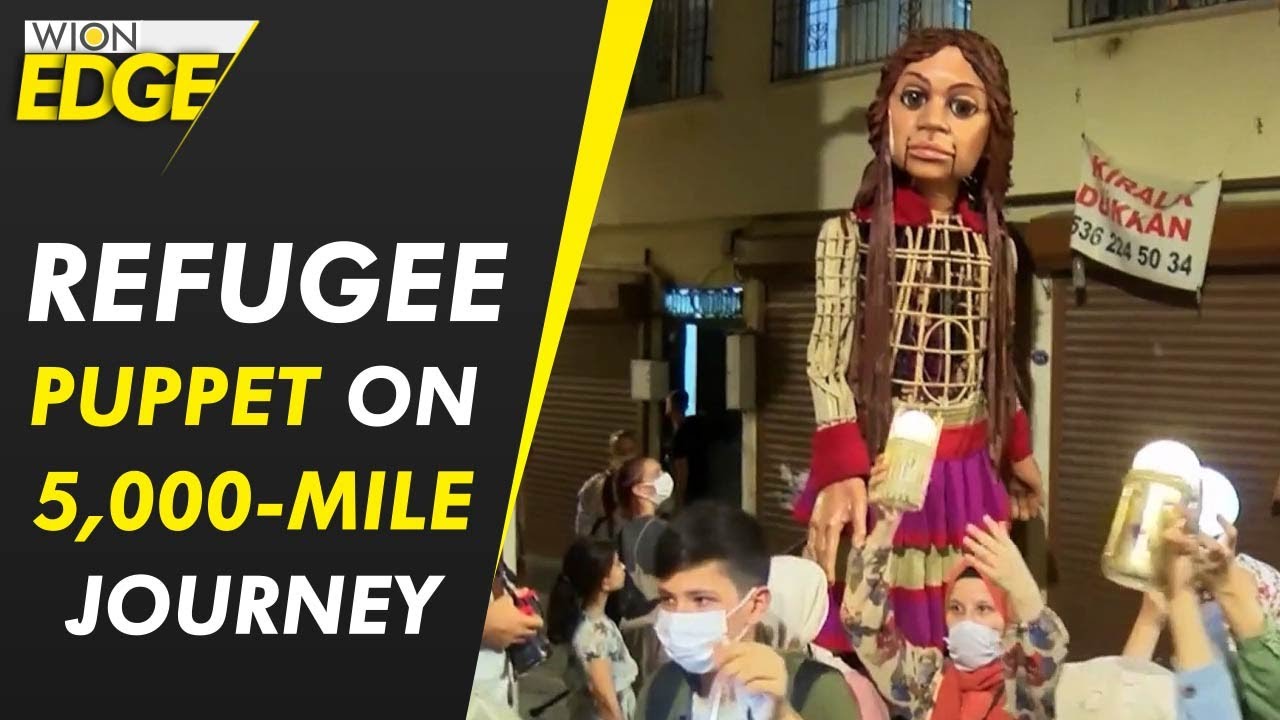 Puppet of young Syrian refugee embarks on 5,000-mile journey - YouTube