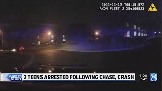 2 teens arrested following chase involving stolen vehicles