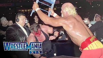 Hulk Hogan hits Hugo Savinovich with a chair | Wrestlemania XIX, March 30, 2003
