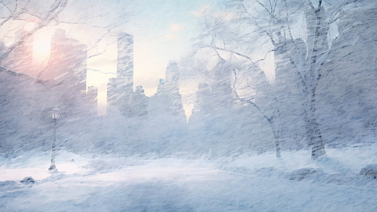 Freezing Blizzard in the City┇Howling Wind & Blowing Snow | Relaxing Sounds for Sleeping