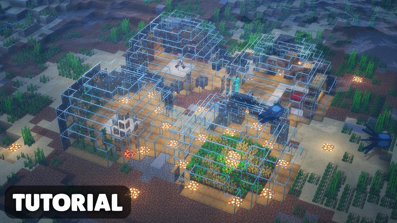 🌊 How to BUILD an UNDERWATER Survival HOUSE | ⛏ Minecraft tutorial ...
