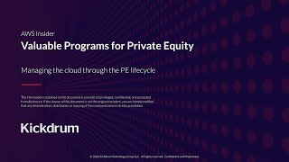 On-Demand Webinar: Unlocking AWS Benefits & Funding Programs for Private Equity Firms