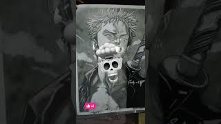 Zoro Sketch complete ✅🔥#artshorts #art #trendingshorts #drawing #sketchmemory #sketch #artist