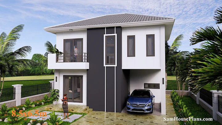 Small House Simple House Design 8.5x6.5m House Plan with 110 sqm floor area