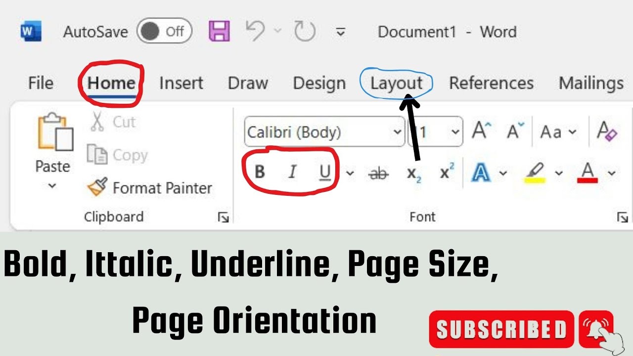 How To Bold Italic Underline in Ms Word|#Bold - YouTube