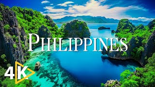 FLYING OVER PHILIPPINES (4K UHD)  Calming Music Along With Beautiful Nature Video