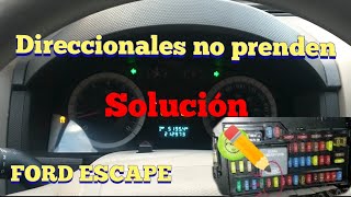 direccionales y luces intermitentes NO ENCIENDEN FORD ESCAPE 🚨🚨🚨