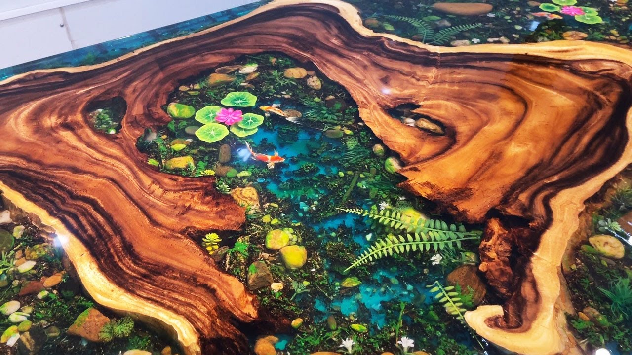 The Creative Journey Carpenter Transforms Basic Materials Into Masterpieces / Epoxy Dining Table