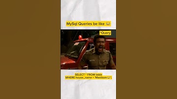 SQL queries be like 😂🎀 #mysql #singam #surya #java