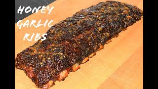 Honey Garlic BBQ Ribs - How To BBQ Pork Ribs - Weber Ranch Kettle Grill