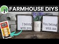Three Quick Dollar Tree Rustic Farmhouse DIYs | Wood-Framed Signs + More!