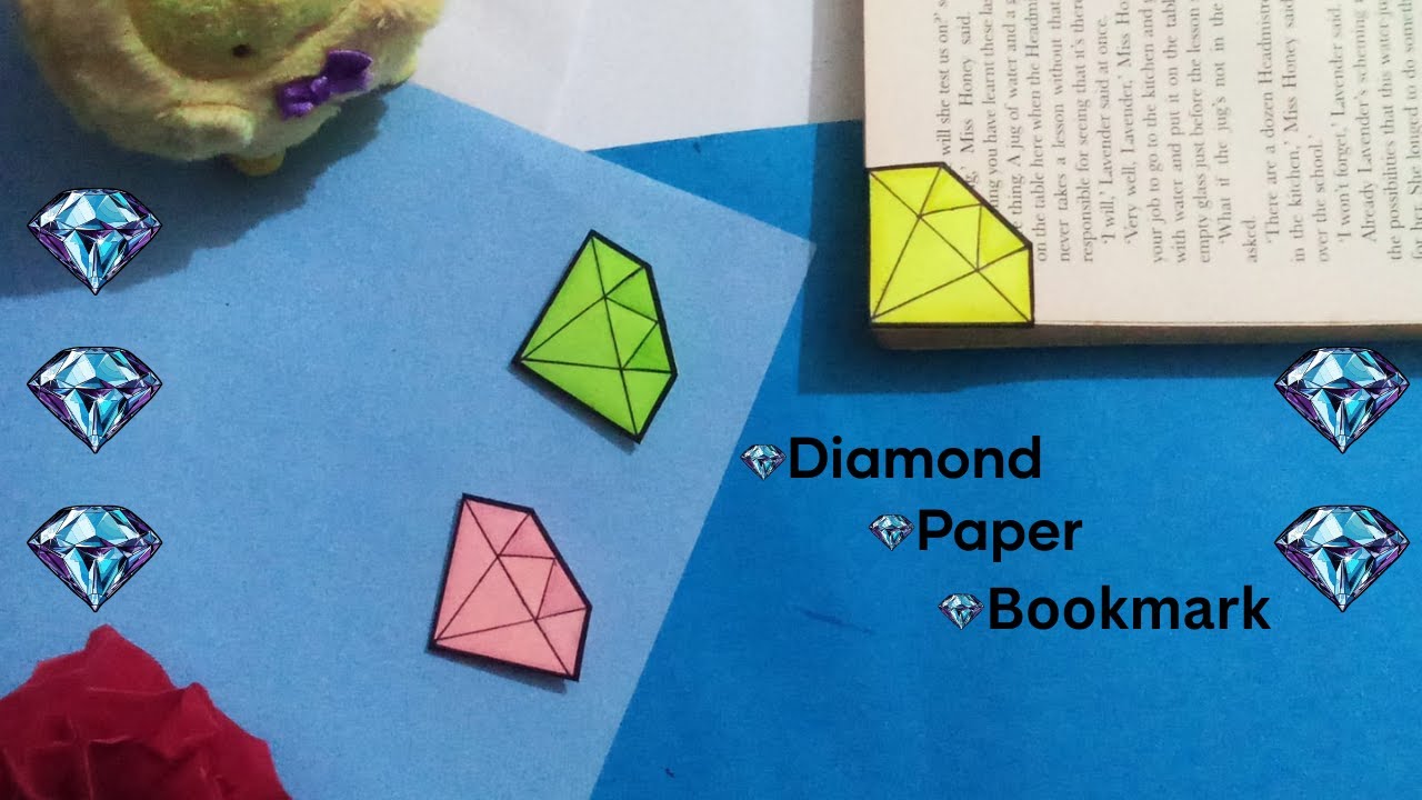 How to Make a 3D Diamond Bookmark | Easy DIY Paper Craft for Beginners