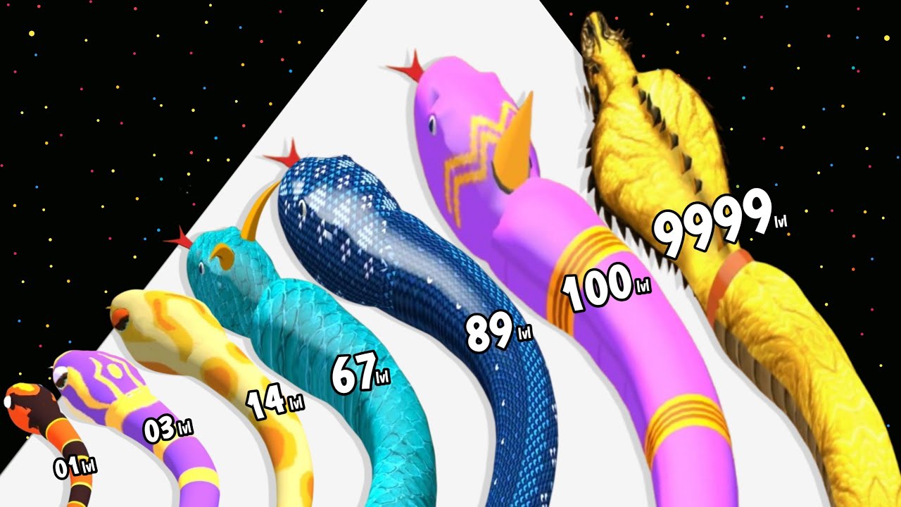 Snake Evolution Runner 3D - Level Up Snake Max Level Gameplay