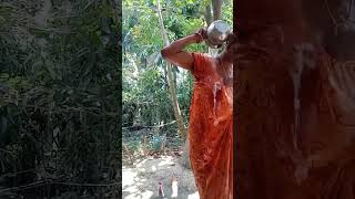 Village Lady Bathing Video