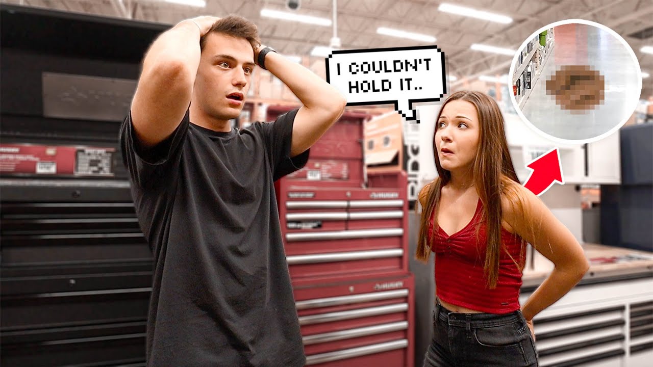 Having An "ACCIDENT" In THE STORE Prank On Husband!!