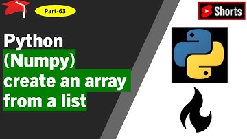Python (numpy): How to create an array from a list #shorts