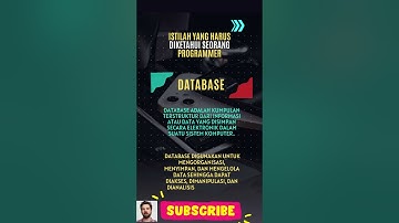 DATABASE _ Istilah-istilah dalam dunia programmer  #shorts