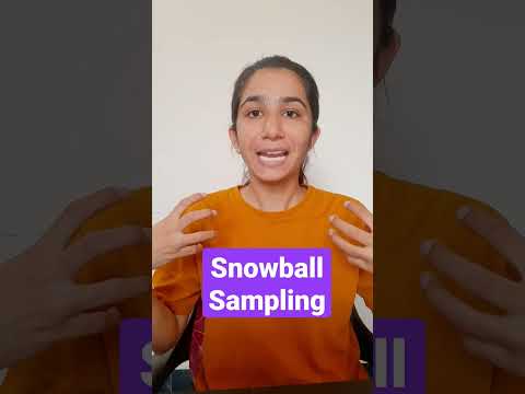 Video: Care este un exemplu de eșantionare cu bulgăre de zăpadă?