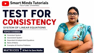 Rank of Matrix &amp; Consistency Conditions | Engineering Mathematics Crash Course