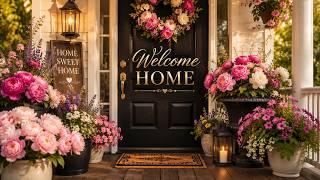 Welcome Home Screensaver🌸I 4K I Wallpaper I TV Art I Beautiful Floral Porch Ambience with Music screenshot 1