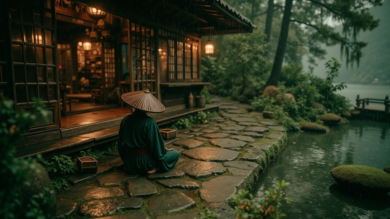 Japanese Zen Ambient Music | Soothing Rain for Deep Meditation ...