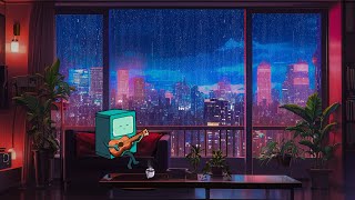 peaceful night - rainy lofi hip hop [chill beats to relax /study/work to ]