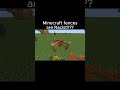 Minecraft fences are Racists??!!🤔