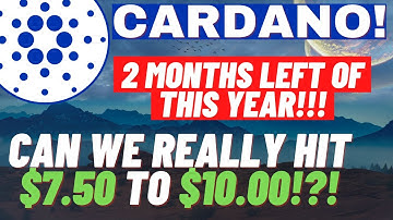 Cardano ADA Can We Really Hit $7.50 - $10.00 With 2 Months Left In The Year?! Honest Answer! HODL!