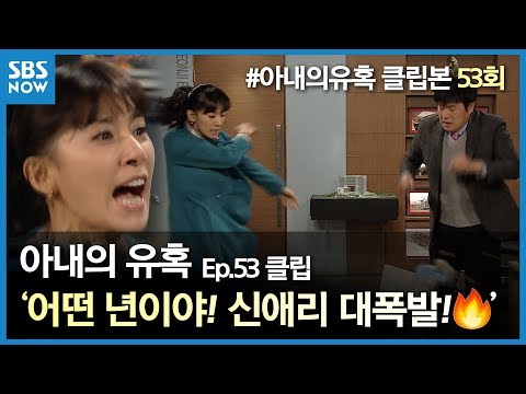 SBS [아내의 유혹] - 53회 클립/ 어떤 년이야!!!!! 신애리 대폭발!