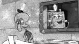 SpongeBob punches Squidward while I play unfitting music Resimi