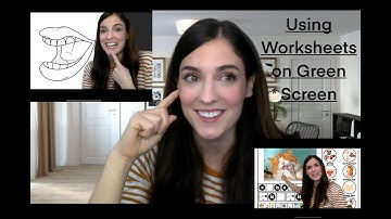 Using Worksheets on Green Screen - Teletherapy on Zoom