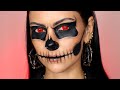 QUICK &amp; EASY Skull Makeup for Halloween 💀 Step by Step Tutorial