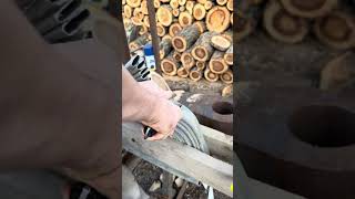 Razor Sharp Ursus 45 VS Fire Hose 😳 #usa #edc #entertainment #blade #viral #shorts #tools #rescue