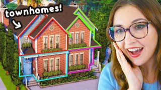 i tried building FUNCTIONAL townhomes for the sims 4 for rent