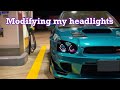 DIY Custom Headlights (Part 1) -  Painting The Headlight Housings Black on my Voltex WRX STi